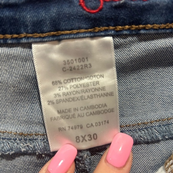 SANTANA JEANS, size 8 x 30, straight leg, button/zipper front, with pockets - Picture 6 of 6